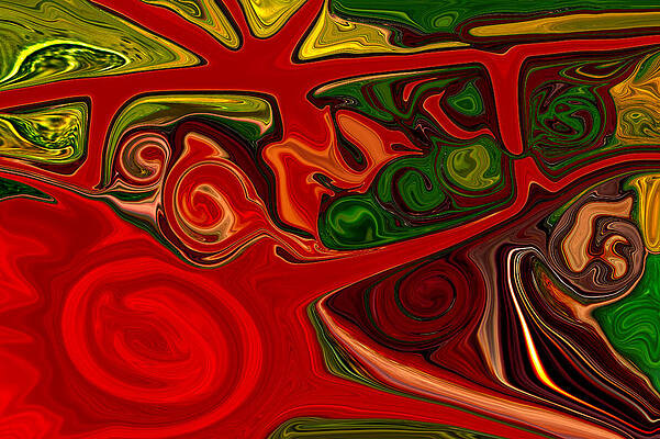 Red Painting - Snails Pace by Omaste Witkowski