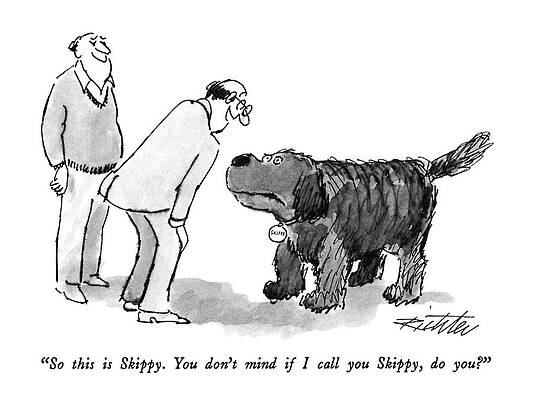 Background Drawing - So This Is Skippy.  You Don't Mind If I Call by Mischa Richter