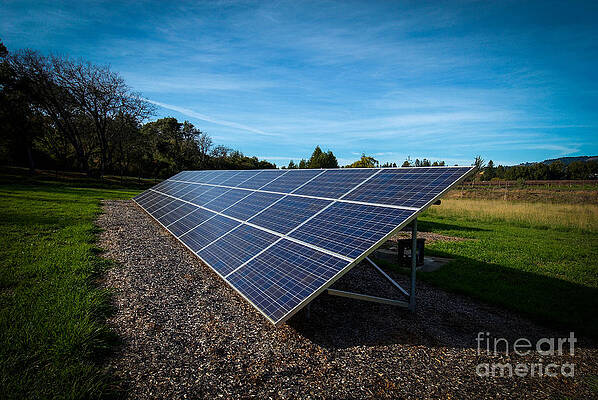 Wall Art featuring the photograph Solar Panels Mendocino County by Blake Webster