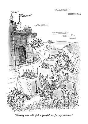 Medieval Siege with Modern Machines Drawing