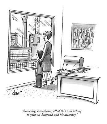 Wall Art featuring the drawing Someday, Sweetheart, All Of This Will Belong by Tom Cheney