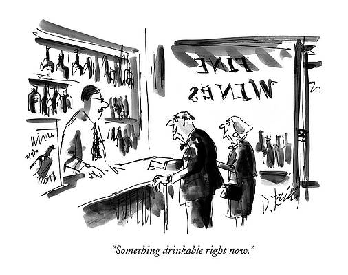 Humorous Bar Encounter Drawing