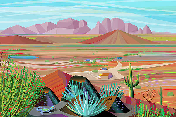 Southwestern Desert Landscape Wall Art