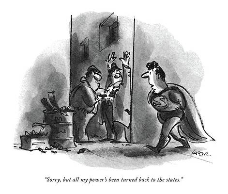 Alley Wall Art featuring the drawing Sorry, But All My Power's Been Turned Back by Lee Lorenz