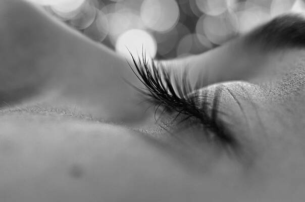 Closeup of Sleeping Eye Wall Art