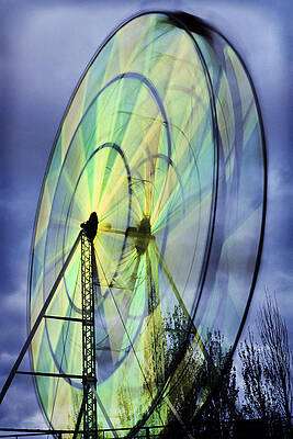 Green Wall Art featuring the photograph Spinning Wheel by Kelley King