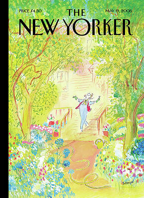 Whimsical Garden Stroll on Magazine Cover Wall Art