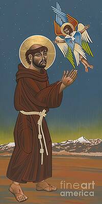 Wall Art featuring the painting St. Francis Patron Of Colorado 186 by William Hart McNichols