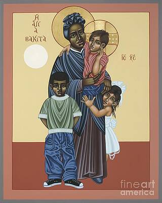 St. Josephine Bakhita with Children Wall Art