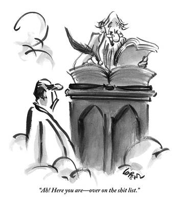 Humorous Heavenly Encounter Wall Art