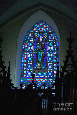 Villanova University Photograph - St Thomas Stained Glass by William Norton