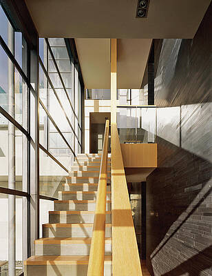 Staircase Photograph - Staircase In Office Block by Erhard Pfeiffer