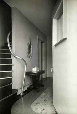Staircase Photograph - Staircase With A Pipe Handrail by Tom Leonard