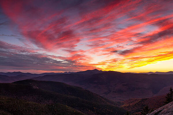 Wall Art featuring the photograph Stairs Mountain Autumn Sunset by Jeff Sinon