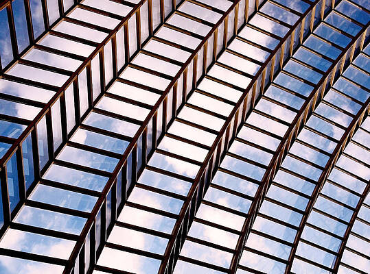 Curved Glass Ceiling Architecture Photograph