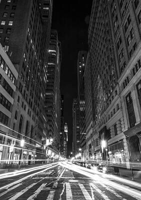 America Photograph - Standing In Traffic In New York City Black And White by David Morefield