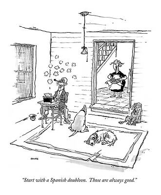 Spanish Drawing - Start With A Spanish Doubloon.  Those by George Booth