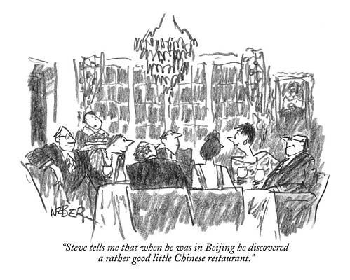 International Wall Art featuring the drawing Steve Tells Me That When He Was In Beijing by Robert Weber