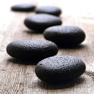 Zen Garden Black Stones Wall Art