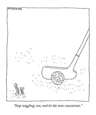 Green Drawing - Stop Wiggling by Richard McCallister