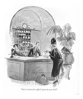 Rest Drawing - Such A Heavenly Night by Barbara Shermund