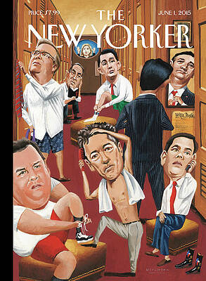 Political Figures in a Humorous Scenario Painting