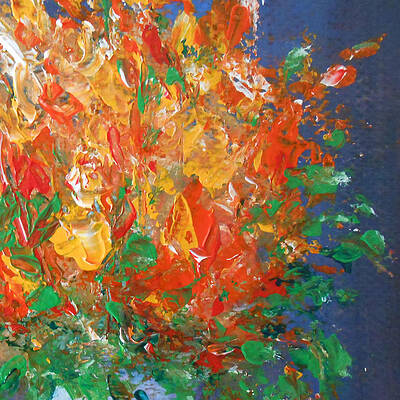 Flower Wall Art featuring the painting Summer Bouquet by Jane See