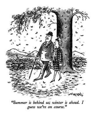 Walking Drawing - Summer by Henry Martin