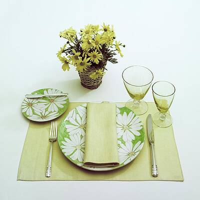 Fork Wall Art featuring the photograph Summer Table Setting by Haanel Cassidy