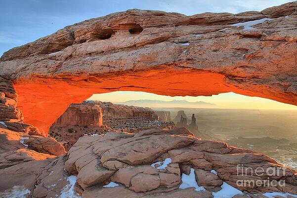 Wall Art featuring the photograph Sun On Mesa Arch by Adam Jewell