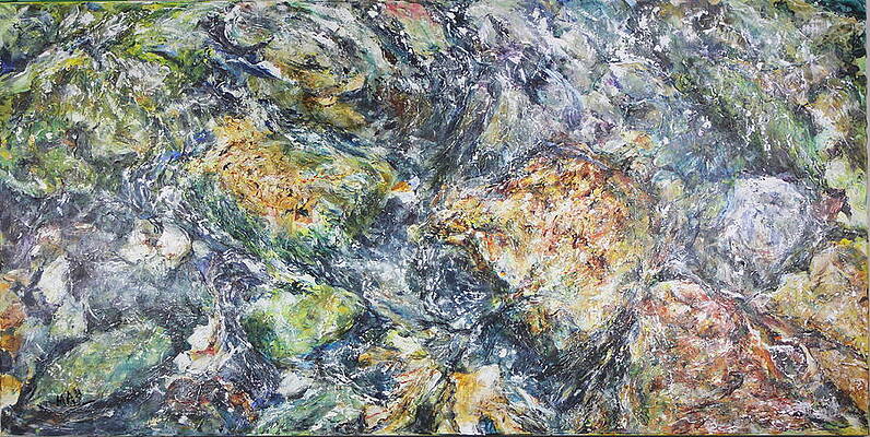 Textured Wall Art featuring the painting Sun Rocks by Madeleine Arnett