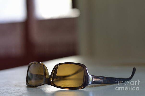 Color Image Wall Art featuring the photograph Sunglasses On Table by Sami Sarkis Photography
