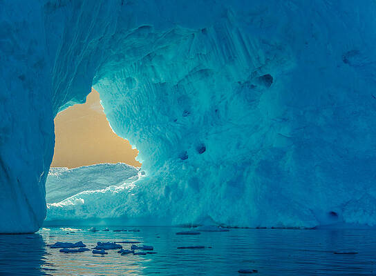 Wall Art featuring the photograph Sunlit Window - Greenland Iceberg Photograph by Duane Miller