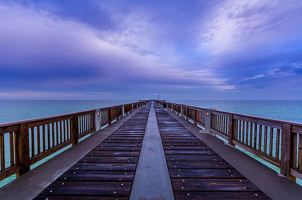 Ocean Pier at Dusk Photograph