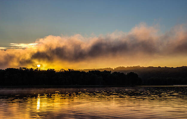 Sunrise Over Serene Lake Photograph