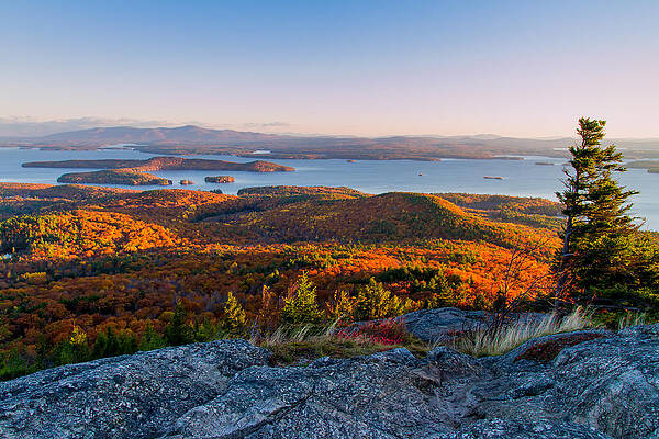 Sunrise Over Winnipesaukee. by Jeff Sinon