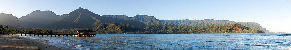 Hawaii Wall Art featuring the photograph Sunrise Panorama In Hanalei Bay Kauai by Steven Heap