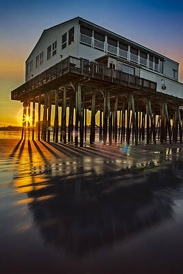 Pier Photograph - Sunset At The Pier by Susan Candelario