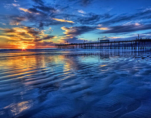 Sea Photograph - Sunset In Blue by Beth Sargent