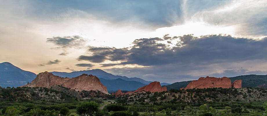 Nature Photograph - Sunset In Garden Of The Gods by Jeff Stoddart