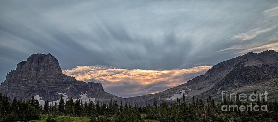 Glacier National Park Photograph - Sunset In Glacier National Park by Natural Focal Point Photography
