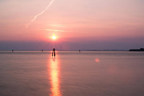 Sky Photograph - Sunset In Venice by Andrew Lalchan