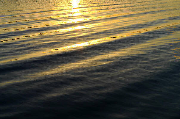 Serene Wall Art featuring the photograph Sunset Waves by Laura Fasulo