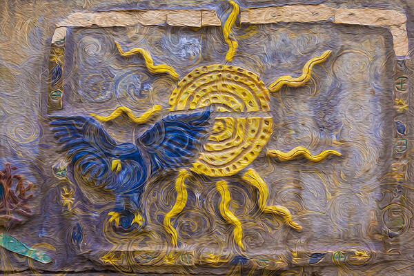 Wall Art featuring the painting Sunshine Loving A Bluebird by Omaste Witkowski