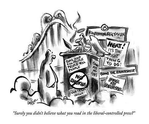 Satirical Cartoon with Social Commentary Drawing