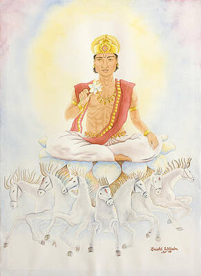 Hindu Astrology Painting - Surya The Sun by Srishti Wilhelm