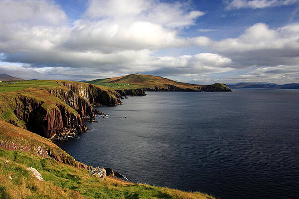 Water Wall Art featuring the photograph Sweeping Cliffs Of Dingle by Mark Callanan