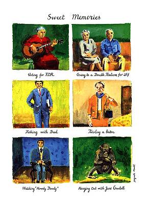 Memory Wall Art featuring the drawing Sweet Memories by Huguette Marte