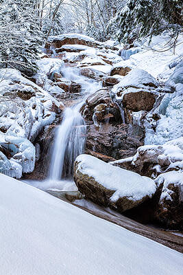 Wall Art featuring the photograph Swiftwater Falls Winter by Jeff Sinon