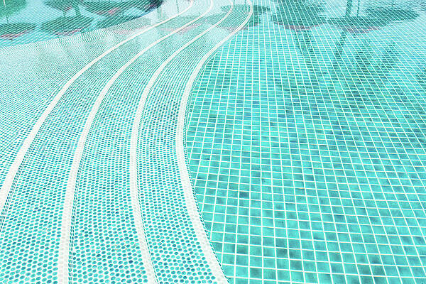 Wall Art featuring the photograph Swimming Pool And Clear Water Rippled by Liunian